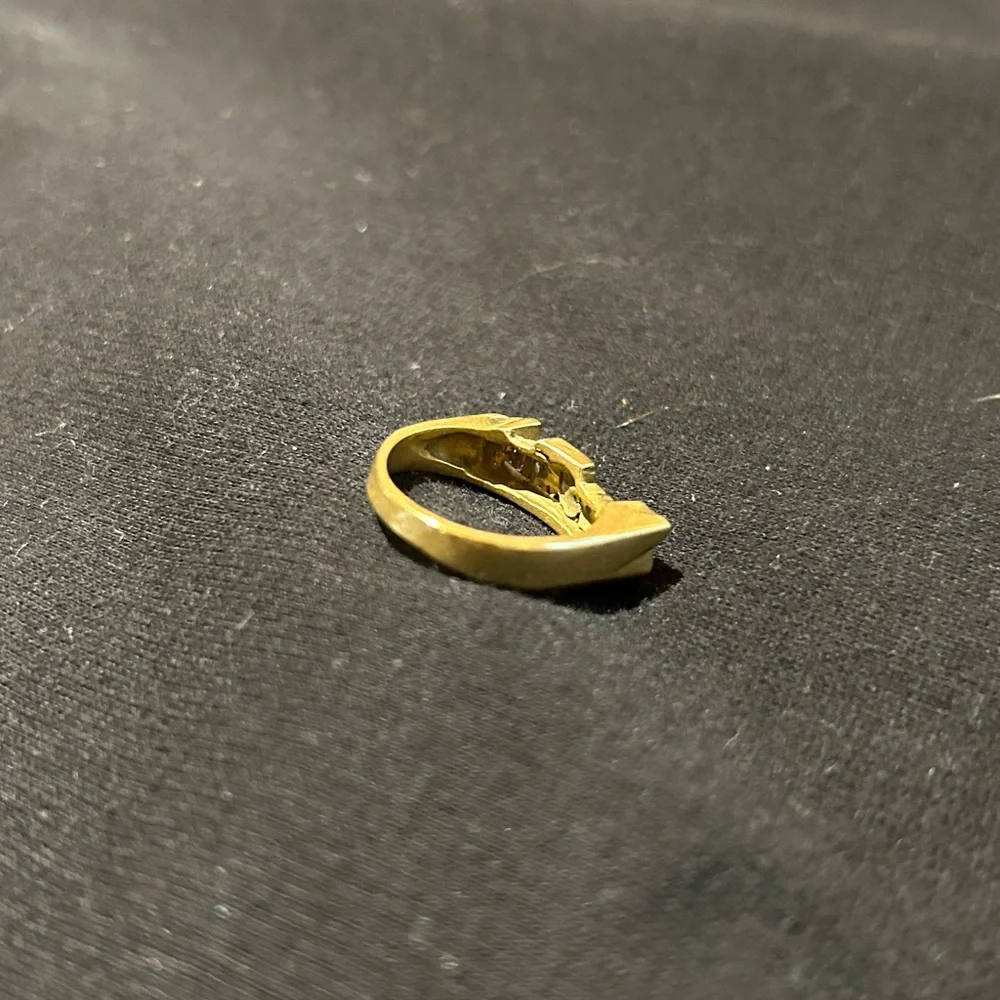 Zero F*cks Solid Brass Text Statement Ring - Picture 3 of 6
